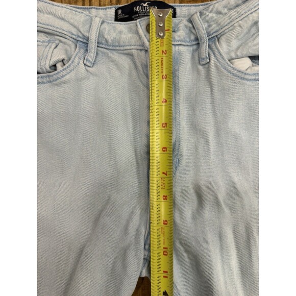 Hollister Ultra High Rise Dad Jeans Blue Pockets Women’s Size 1R - Picture 7 of 9